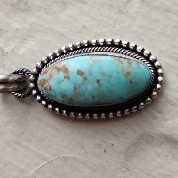 Gorgeous NWOT Native American Navajo Handmade Royston Turquoise Pendant 🩵🎁🤎 - Picture 7 of 11